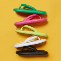 Candy Color Soft Sole Flip Flops Woman 2023 Summer Clip Toe Platform Slippers for Women Non Slip Beach Sandals Outdoor Slides