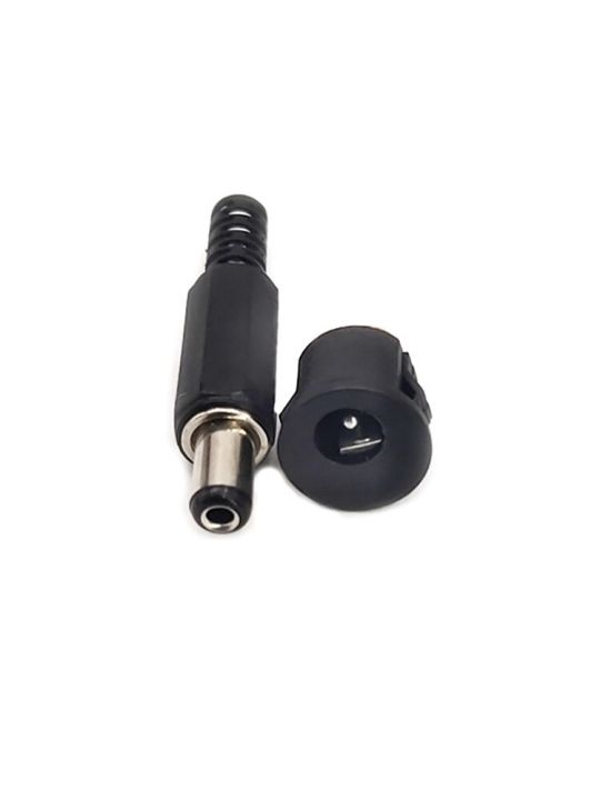 dc-plastic-male-plug-12v-3a-5-5mm-x-2-1mm-dc022-power-socket-female-jack-screw-nut-panel-mounting-connector-5-5mm-2-1mm-dc022k-wires-leads-adapters