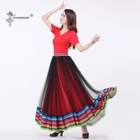 hot【DT】 New Practice Big Skirt Spanish Bullfight Flamenco Costume  Ballroom Skirts Dancewear Adult