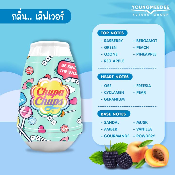 สินค้าใหม่-chupa-chups-x-freshtime-เจลหอมปรับอากาศ-น้ำหอมปรับอากาศ-กลิ่นผลไม้-วางไว้ที่ไหนก็หอม-ขนาด-230g-มีให้เลือก-4-กลิ่น