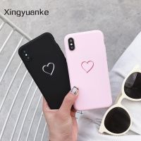 【Yellow peach flavor】  น่ารัก Love Heart สำหรับ Samsung Galaxy A3 A5 A7 2016 2017 A9 A6 A8 Plus 2018 A10S A20S A01 A21 M21 M31 M31S M51ซิลิโคนกรณี