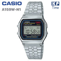 Casio Digital นาฬิกาข้อมือผู้หญิง สายสแตนเลส รุ่น A159W-N1 ของแท้ ประกัน CMG