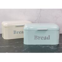 Vintage Bread Box Cupboard Iron Snack Box Desktop Finishing Dust-Proof Storage Box Storage Bin Keeper Food Kitchen Shelf Décor