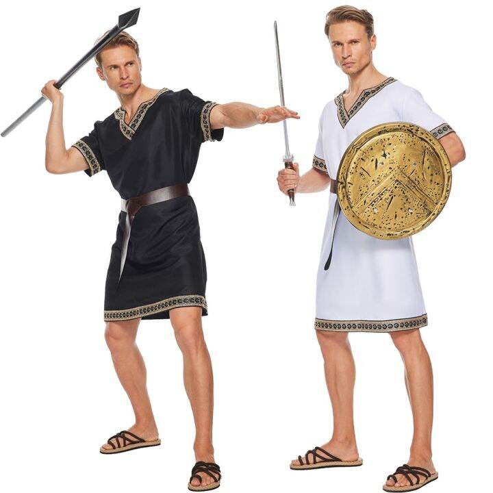 Codmen White Toga Greek God Costume Male Party Toga Caesar Roman