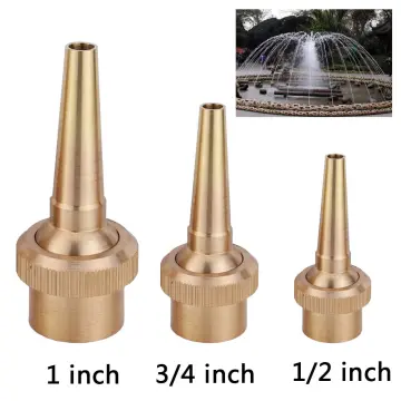 Water Fountain Nozzle Spray 1/2 Inch 3/4 Inch Brass Fan Shaped Pond  Sprinkler 