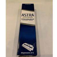 [สินค้าขายดี]  ASTRA BLUE STAINLESS DOUBLE EDGE ใบมีดโกน ASTRA 100 ใบมีด ใน 1 กล่อง