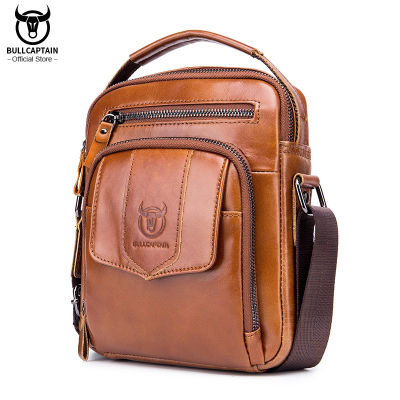 BULLCAPTAIN fashion leather mens shoulder bag Messenger bags business mens high quality bolsas brand fashions