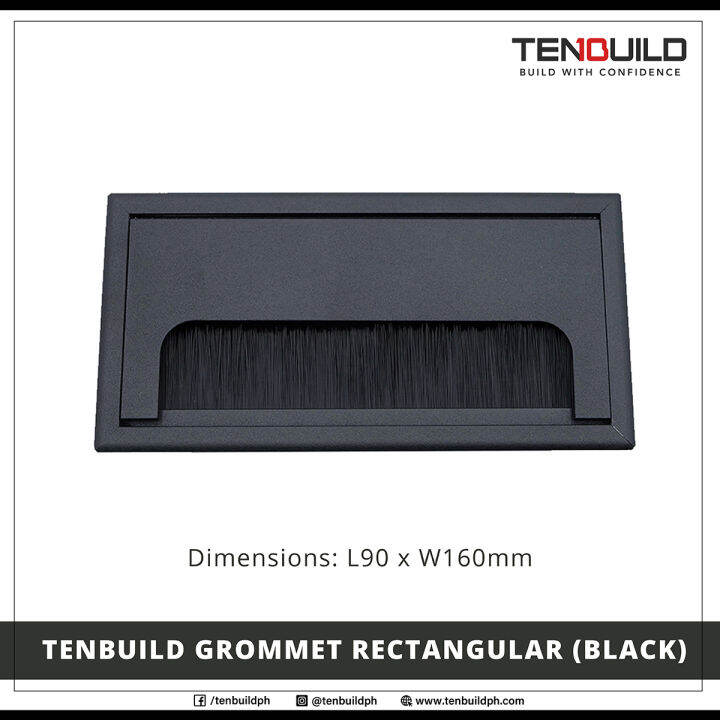 Tenbuild Grommet Rectangular Black MHGROM004 Lazada PH