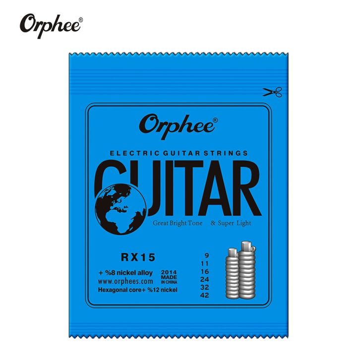 orphee-ชุด5-10สำหรับมืออาชีพกีต้าร์ไฟฟ้าเหล็กชุบนิกเกิลกีต้าร์ไฟฟ้าพร้อมบรรจุภัณฑ์ขายปลีกแบบดั้งเดิม