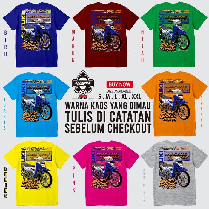 เสื้อยืด-ลาย-suzuki-satria-120r-2-tak-lumba-kamikaze-สําหรับรถจักรยานยนต์