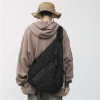 Crossbody bag mens ins fashion nd large capacity chest bag mens Japanese casual simple shoulder bag womens shoulder bag