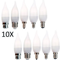 10PcsLot E27 E14 LED Flame Chandelier Bulb 3W E12 B22 Candle 2835 SMD Velas Decorativas Home Lighting Replace 25W Halogen Lamps