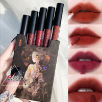 พร้อมส่ง* (ใหม่/ของแท้) Lipstick เซทลิปโทน เกาหลี สีส้มอิฐ 5สี 5 แท่ง ลิปสติก กันน้ำ ติดทนนาน ตลอดวัน ของแท้ 100%