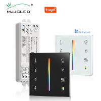 RGB Controller 12V 24V WT5 Smart Life Tuya 2.4G RF Touch Panel Remote Control for Single Color CCT RGBW RGBCCT LED Strip Light