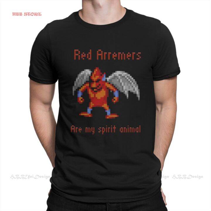 ghost-and-goblins-tshirt-for-men-red-arremers-are-my-spirit-animal-soft-leisure-sweatshirts-t-shirt-novelty-new-design-fluffy