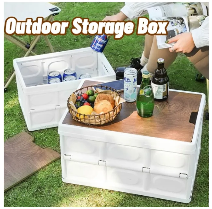 55L Outdoor Foldable Storage Box Camping Waterproof Storage Box  Multifunctional Portable Storage Box