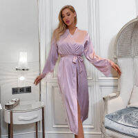 Silk Kimono Robe Bathrobe Women Bridesmaid Sexy Soft Satin Ladies Dressing Gowns Summer Bridesmaid Nightwear Plus Size Peignoir