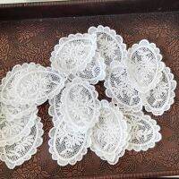 【YF】☾✶  10Pcs/Lot Cotton Organza Embroidery Fabric Trim Wedding Diy Applique Scrapbooking NL359