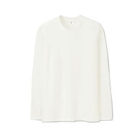 Tatchaya เสื้อยืด คอตตอน สีพื้น คอกลม แขนยาว White (สีขาว) Cotton 100% Long Sleeve