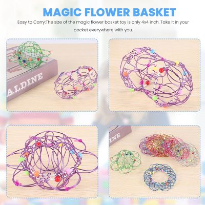 7PCS Mandala Toy Wire Fidget Toy Flexible Basket Soft Magical Toys for Adults Kids