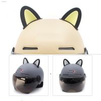 ♕❏ 2pcs Motorcycle Helmet Cat Ears Cute Electric Car Motocross Stickers Driving Styling Universal Helmet Decoration Accessories