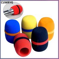 CUWRYG 5PCS สำหรับสตูดิโอสัมภาษณ์คาราโอเกะดีเจ ฟองน้ำเสริมฟองน้ำ ตัวกรองป๊อปไมค์ ฝาปิดไมโครโฟน ที่คลุมกันฝุ่นไมค์ หนาขึ้น ฝาครอบไมโครโฟน กระจกบังลมไมโครโฟน