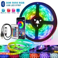 5V Usb Led Strips Rgb 5050 Led Ribbon 5M 10M 15M Party Gamer Decoration White Lights For Living Room 20M 25M Holiday Lighting