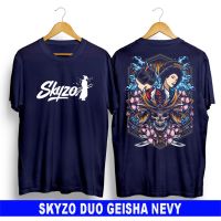 2023 ANIME T-SHIRT / GEISHA NAVY T-SHIRT / JAPANESE SHIRT / MENS T-SHIRTS