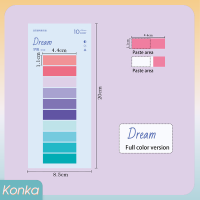 ✨ Konka 200แผ่นป้ายกันน้ำสำหรับสัตว์เลี้ยงสีสันสดใสแท็บดัชนีมีไม้บรรทัดแท็บแฟ้มเอกสารที่เขียนได้มีแถบสีคั่นหน้าสำหรับอ่านหนังสือสมุดอุปกรณ์สำนักงานโรงเรียน