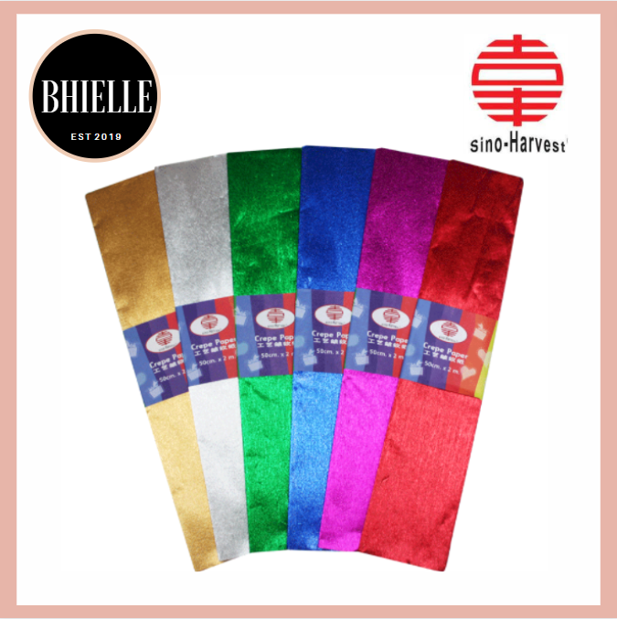Metallic Crepe Paper good for DIY and Parties 50cmx100cm Lazada PH