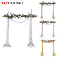 LIZHOUMIL ผ้าตกแต่งซุ้มแต่งงานแบบยาวพิเศษใช้ซ้ำได้,ผ้าคลุมตกแต่งแบบยับไม่ยับย่นใช้ซ้ำได้