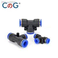 5/10/20/50Pcs PE Pneumatic Fitting Plastic Connector 4/6/8/10/12/14/16mm Air Water Hose Tube T-type Tee Push in Quick Connectors