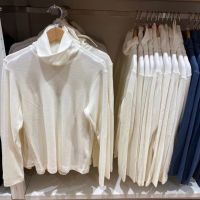 Uniqlo เสื้อผ้าสตรี449750HEATTECH ผ้าฟลีซปกสองชั้นอบอุ่นเสื้อกันหนาวขนแกะฤดูหนาว428327กรัม/ก่อนลายสก๊อต Cameronew