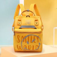 Anelo กระเป๋าใส่ผ้าอ้อมมัลติฟังก์ชั่นลาย Anello SMILEY WORLD SMILE สําหรับแม่และเด็ก