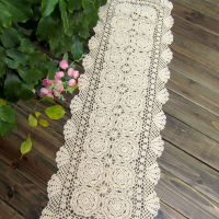 Handmade Cotton Crocheted Tablecloth Lace Doilies Flower Table Runner For Home Coffee Shop Table Decoration 1PCSLot