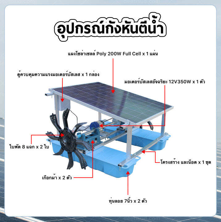 กังหันตีน้ำโซล่าเซลล์-รุ่น-12v-350w-2-ใบพัด