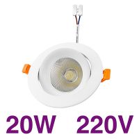 【▼Hot Sales▼】 lan84 สปอตไลท์ฝ้าเพดานไฟดาวน์ไลท์แอลซีดี Led 2ชิ้น20W 12W 7W โคมไฟ Led แบบกลม220V สำหรับห้องครัวสีขาวเย็นอบอุ่นไฟภายในอาคาร (สีขาวนวล2ชิ้น)