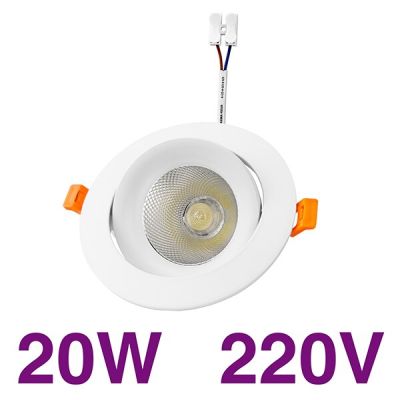 【✔In stock】 lan84 สปอตไลท์ฝ้าเพดานไฟดาวน์ไลท์แอลซีดี Led 2ชิ้น20W 12W 7W โคมไฟกลม Led 220V สำหรับห้องครัวสีขาวเย็นอบอุ่นแสงสว่างในร่ม (สีขาวอุ่น2ชิ้น)