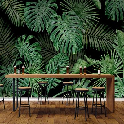 Custom Mural Tropical Plant Green Leaf Photo Wall Papers Home Decor Living Room Bedroom Kitchen Painting Wallpaper 3D Tapety Art