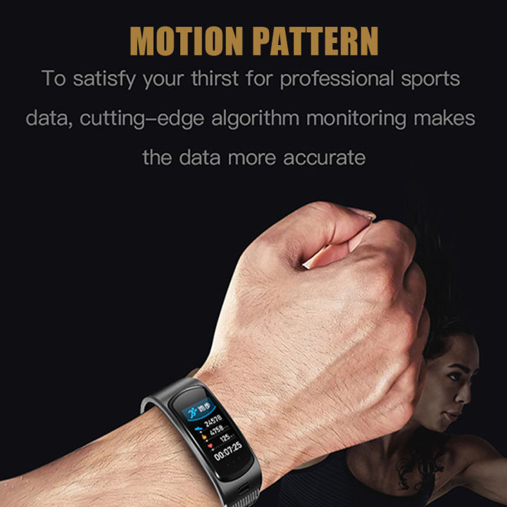 bluetooth-compatible-headset-smart-bracelet-2-in-1-watch-with-earbuds-wristband-health-monitoring-sports-earphone-and-mic