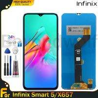 Beyondwolf หน้าจอเดิมสำหรับ Infinix Smart 5/X657ชิ้นส่วนจอสัมผัสแอลซีดีของเครื่องแปลงดิจิทัลอะไหล่พร้อมกรอบกลางสำหรับ Infinix Smart 5 X657