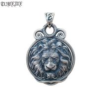 100% 999 Silver Lion Pendant Necklace Real Silver Power King-Lion Pendant Man Pendant Necklace PUNK Jewelry Lion Head Necklace