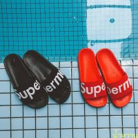 TOP◑▩ น้ำหวาน-❤ในสต็อก❤ แบรนด์แฟชั่นsupreme รองเท้าแตะ เบา ใส่สบาย รองเท้าแตะแฟชั่น รองเท้าแตะนักเรียน คู่รัก