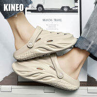 KINEO รองเท้าแตะหัวกลมกีฬา Unisex รองเท้าผ้าใบสำหรับเดินกลวง,รองเท้าวิ่งโฟมนุ่มสบายรองเท้าเสริมส้นชายหาด