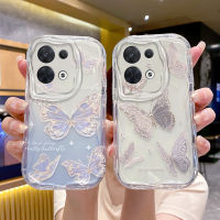 เคสสำหรับ OPPO Reno8 Pro 5G เคสแฟชั่นพรีเมี่ยมดีไซน์รูปผีเสื้อที่สวยงามสำหรับเด็กผู้หญิงเคสเคสซิลิโคนกันกระแทกโทรศัพท์แบบนิ่มเคสป้องกันฝาหลัง