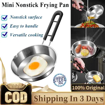 12/16CM Nonstick Frying Pan Wok Steak Egg Pancake Pot 304 Stainless Steel  Pan Bottom Suit For Induction Cooker Gas Stove