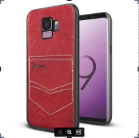 เคสหนัง ซัมซุง เอส9 สีแดงเลือดหมู PU Leather Back Cover Case for Samsung Galaxy S9 (5.8 ) Red Blood
