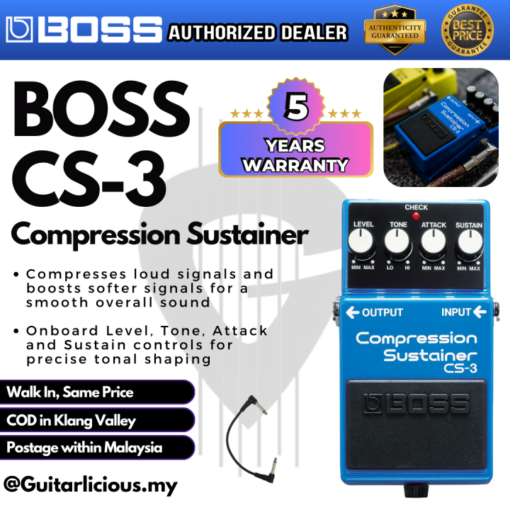 BOSS Compression Sustainer (CS3) Guitar Pedal Effect ( CS3 / CS 3 ) Lazada