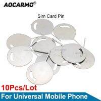 Aocarmo 10Pcs For Samsung Galaxy For Universal Mobile Phone Sim Card Tray Open Pin Needle Key Tool For iPhone For Huawei SIM Tools