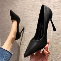 High Heels 9cm Black Pumps Silver High Heels Wedding Shoes Nude Pumps Bridal Shoes Estiletos Mujer 2021 Women Pumps